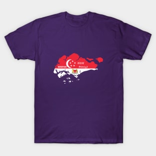 Singapore flag & map T-Shirt